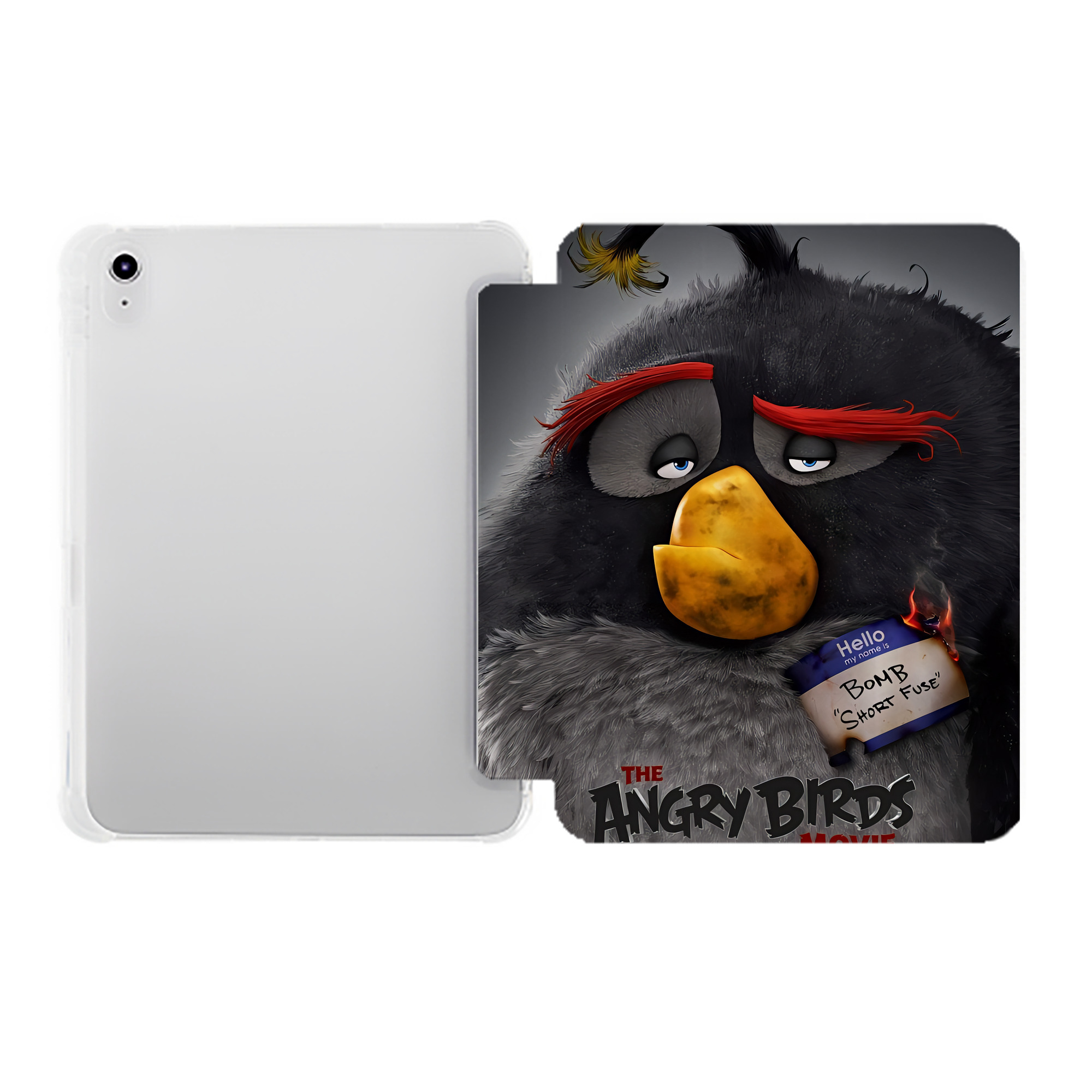 （画像用） Angry Birds アングリーバード IPad ケース ペン収納付き 三つ折りスタンド PUレザー×シリコン 対応機種9.5/10.5/10.9インチ